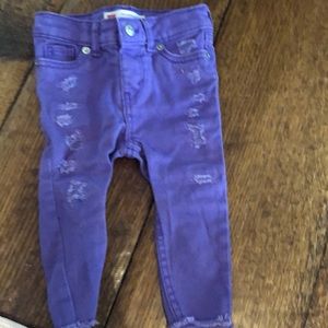 Levi purple distressed jeans